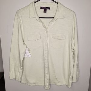 Gloria Vanderbilt Light Warm Mint Shirt Sz. XL NWT